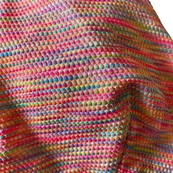 Aerie Rainbow Textured Swimming Padded Scoop Adjustable Straps Bikini Top Size M - Picture 2 of 7